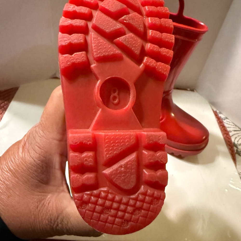 Red Rain Boots - Picture 5 of 5